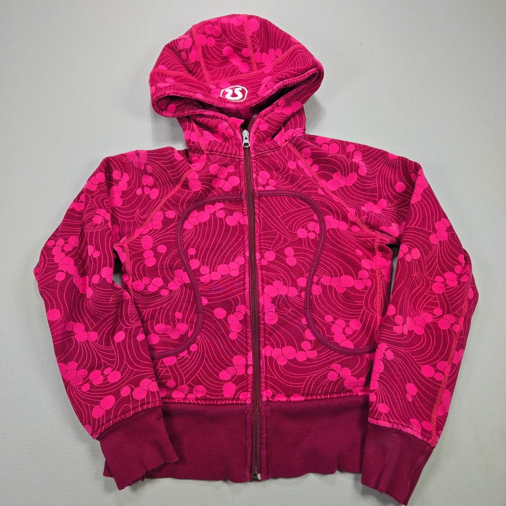 lululemon athletica Pink & Magenta Patterned Full-Zip Hoodie